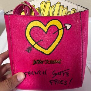 Betsey Johnson “French Guys Fries” Crossbody Bag